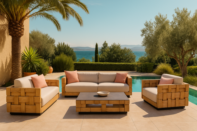 Offrez à votre terrasse une touche d’élégance avec ce salon de jardin en teck : à acheter pour un extérieur qui allie style, confort et durabilité.