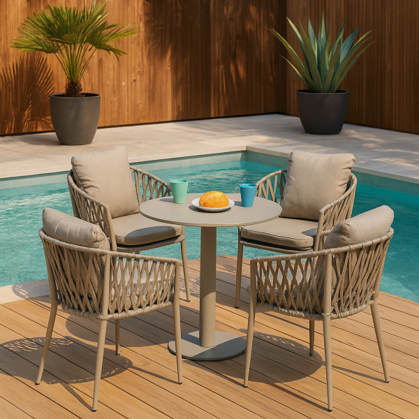 Achetez cet ensemble de jardin raffiné pour transformer votre terrasse en un havre de détente au charme méditerranéen