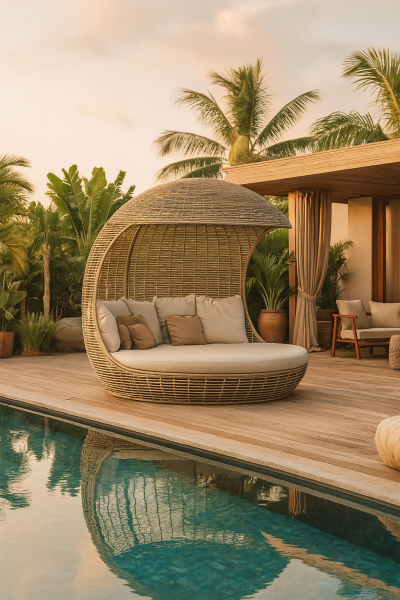 Offrez-vous l’élégance et le confort : ce daybed haut de gamme est à acheter pour sublimer votre extérieur en toute saison.