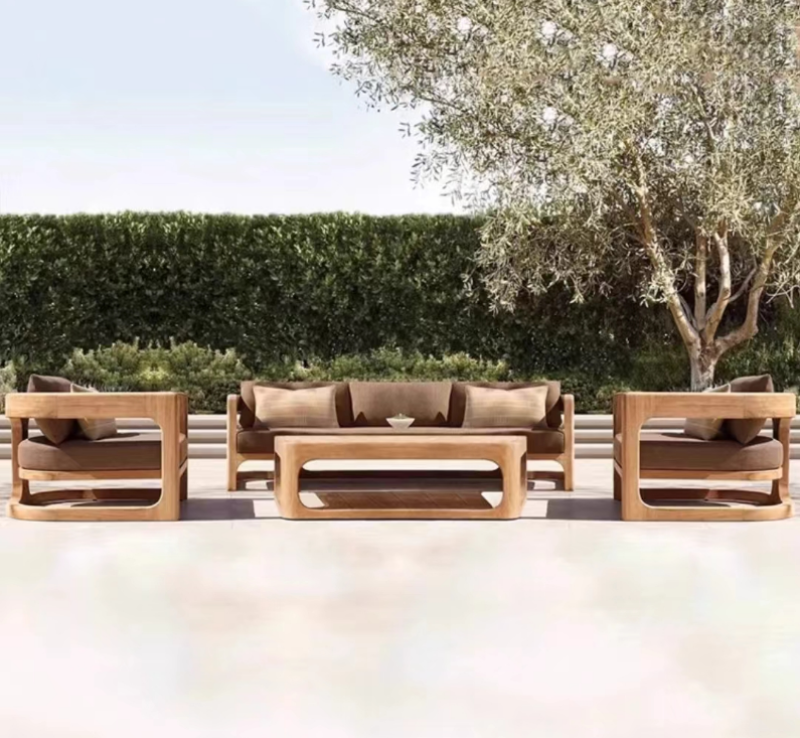 Achetez ce salon de jardin en teck massif au style méditerranéen : une alliance parfaite entre élégance, confort et durabilité.