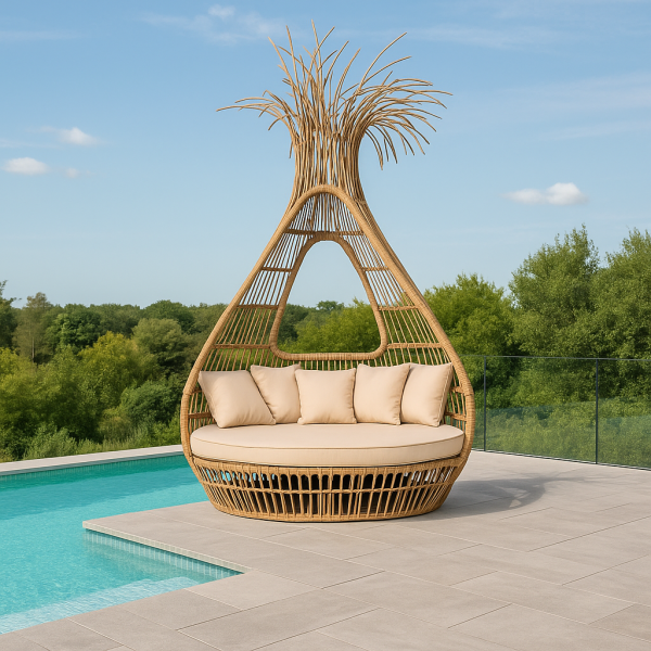 Succombez au raffinement de ce daybed design : cliquez pour acheter votre havre de détente et sublimer vos extérieurs cet été !