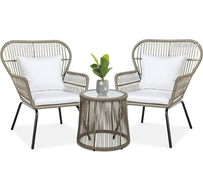 Acheter un ensemble duo fauteuils en rotin avec table basse à Toulon ou Aix-en-Provence